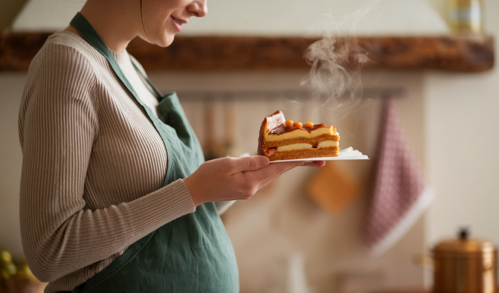 femme-enceinte-cuisine-galette-frangipane