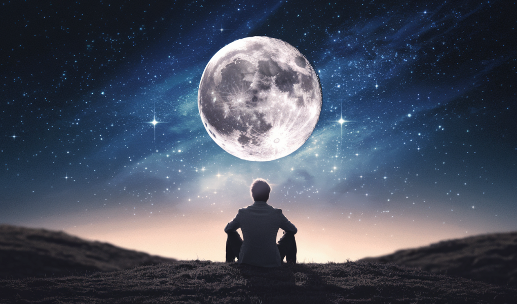 nuit-etoilee-pleine-lune-poete-silhouette