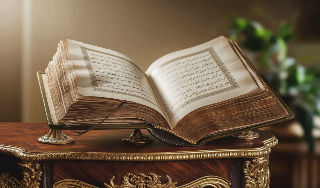 livre-ancien-papier-arabes-table-bois