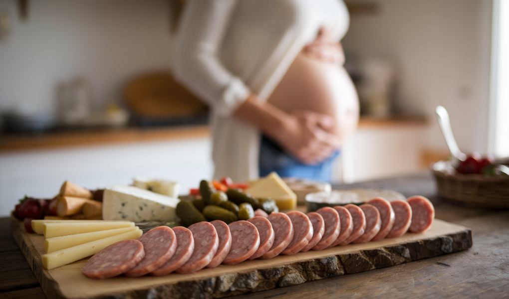 plateau-charcuterie-table-rustique-femme-enceinte