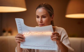 femme-table-graphique-temperature-ambiance-chaleureuse