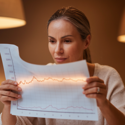 femme-table-graphique-temperature-ambiance-chaleureuse