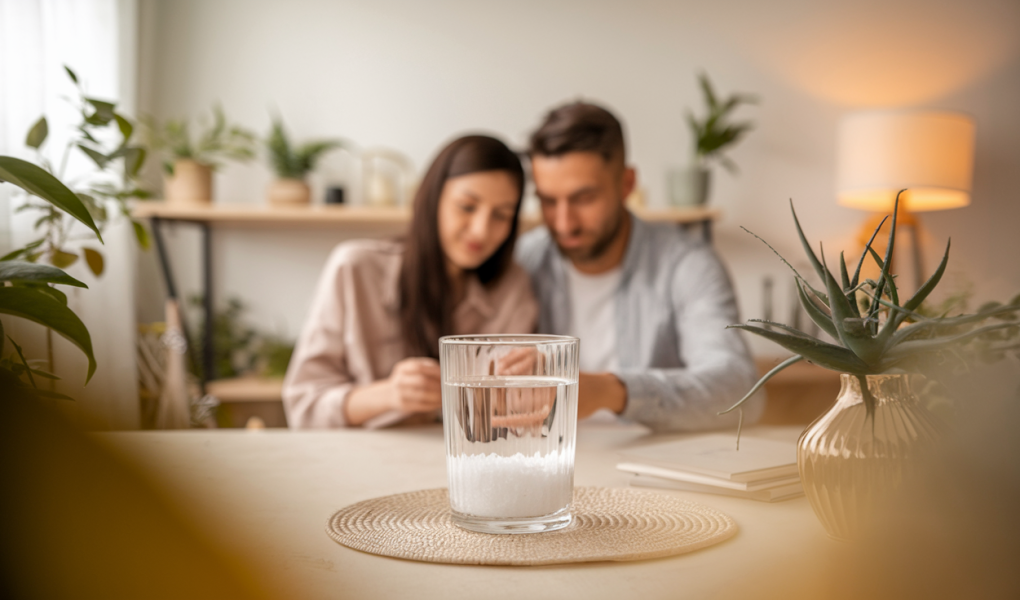 couple-table-verre-eau-atmosphere-intime